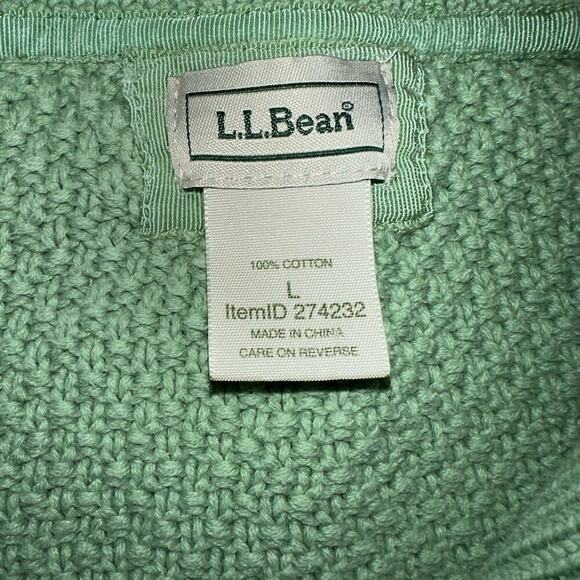 Vintage Women’s Large LL Bean LS Large Button Collared Sweater - Picture 2 of 7